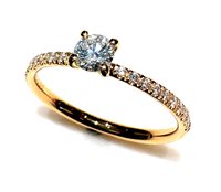 Anillo Fabio Collection Mujer Solitario in Oro amarillo Diamante AS008#.25.20GLU